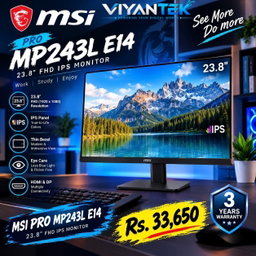 MSI PRO MP243L E14 IPS 23.8" MONITOR