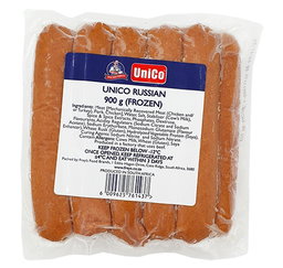 FREYS UNICO SMOKED RUSSIANS 900G <<< Econo Foods >>>