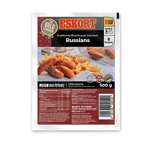 ESKORT PORK RUSSIANS 500G <<< Econo Foods >>>