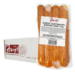 FREYS PREMIUM LONG CHEESE RUSSIANS 6 X 1.2KG Code: CHRLLB <<< Econo Foods >>>