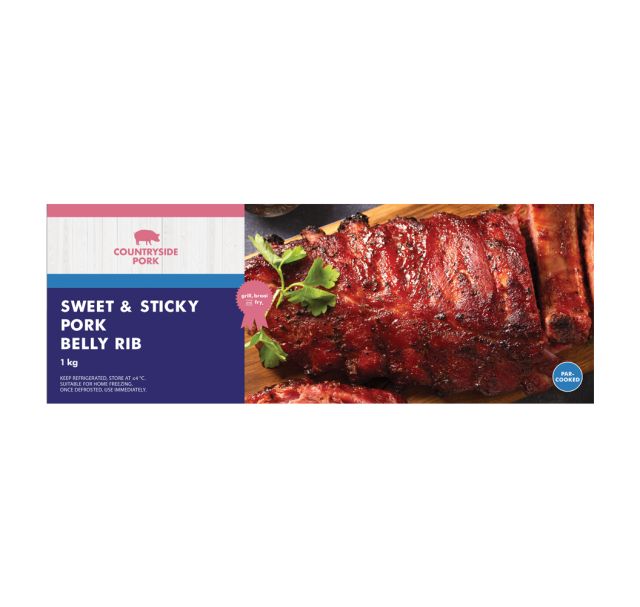 PORK LOIN RIBS SWEET AND STICKY FSH COUNTRY SIDE PORK 750G Code: CSLOINB1-U <<< Econo Foods >>>
