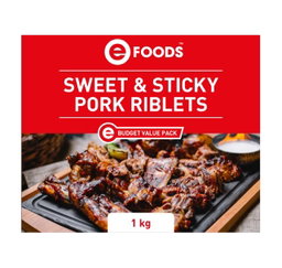PORK RIBLETS SWEET AND STICKY EFOODS 1KG Code: EFRIBL1KG-U <<< Econo Foods >>>