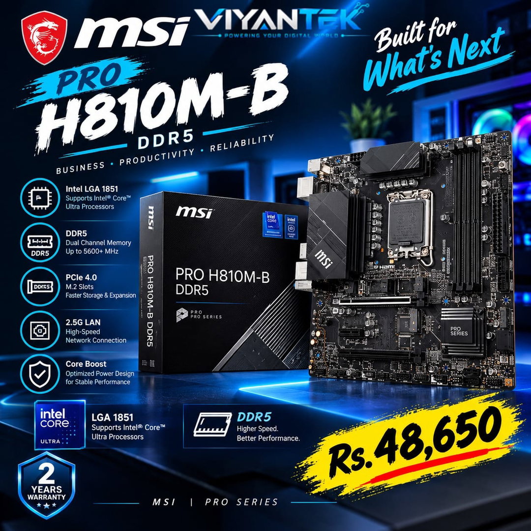 MSI PRO H810M-B DDR5 MOTHERBOARD
