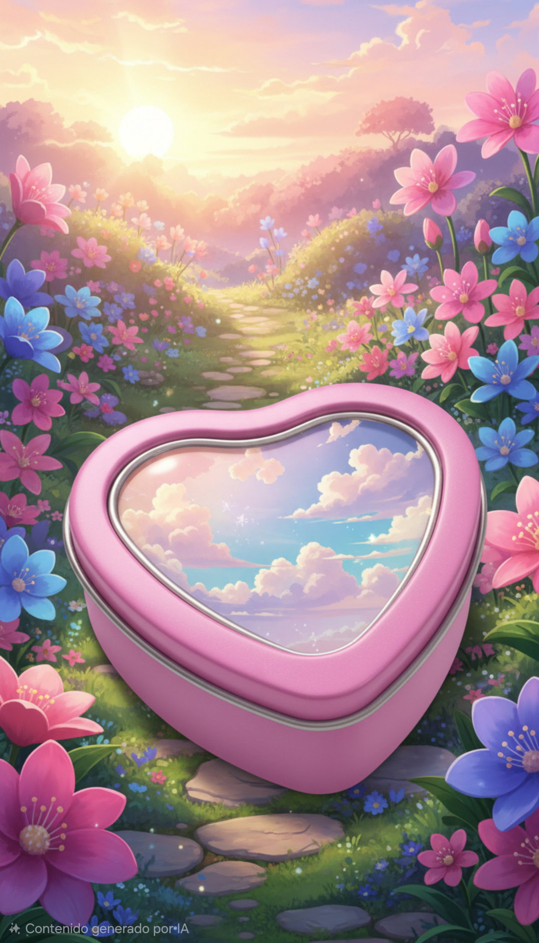 Lata de corazón con ventana transparente 2 onzas