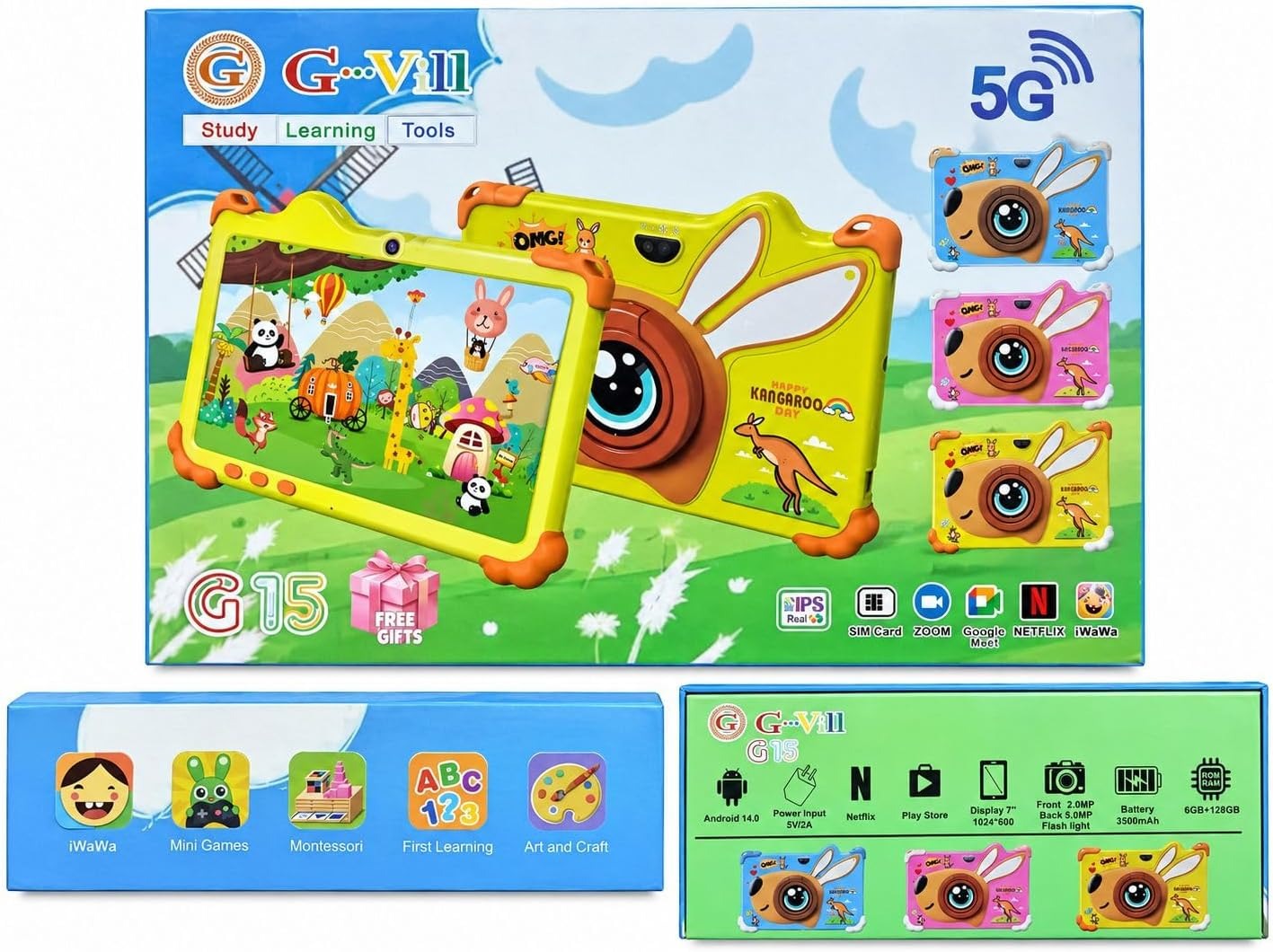 G-Vill G18 Good Dog Kids Tablet 7 Inch Android With Sim Card_11