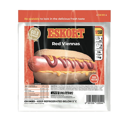 ESKORT RED VIENNAS 1KG Code: ESKRV-U <<< Econo Foods >>>