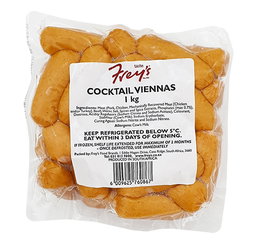 FREYS QUALITY COCKTAIL VIENNAS 1KG Code: CQVU <<< Econo Foods >>>