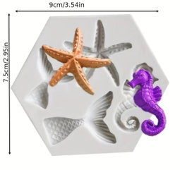 Molde figuras de mar 