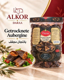 Daraa Syrische Getrockneten Auberginen 45 St pro Packung X 9 st-Stückpreis: 6,99 €- zzgl.MwSt / باذنجان مجفف من شركة الكور درعا 