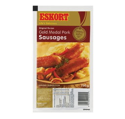 ESKORT GOLD MEDAL PORK SAUSAGES 750G Code: ESKGOLD-U <<< Econo Foods >>>