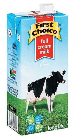 FIRST CHOICE MILK FULL CREAM 1LT Code: FCLLMU <<< Econo Foods >>>