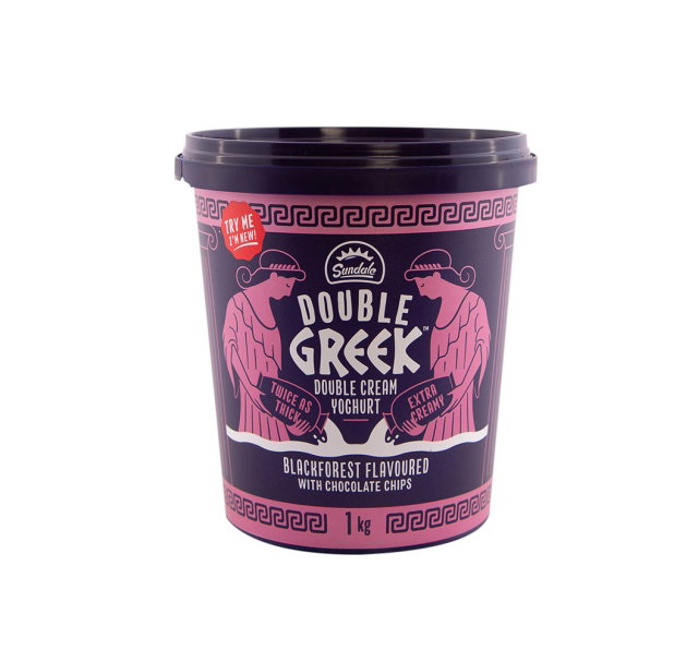 SUNDALE DOUBLE GREEK BLACK FOREST YOGHURT 1LT <<< Econo Foods >>>