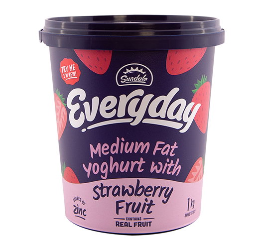 SUNDALE FRUITED S/BERRY YOGHURT 1LT <<< Econo Foods >>>