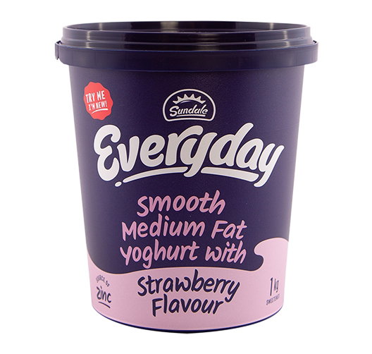 SUNDALE SMOOTH S/BERRY YOGHURT 1LT <<< Econo Foods >>>