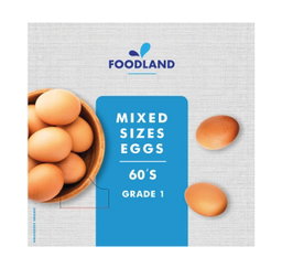 EGGS MIXED L/XL FOODLAND 5 DOZ (60) Code: <<< Econo Foods >>>