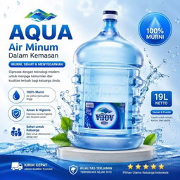Air Isi Ulang + Galon Aqua