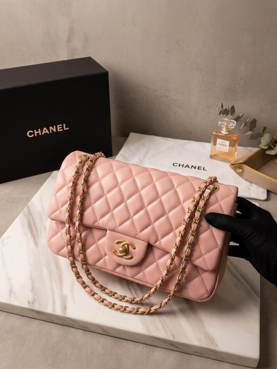 Pink chanel boxed _0