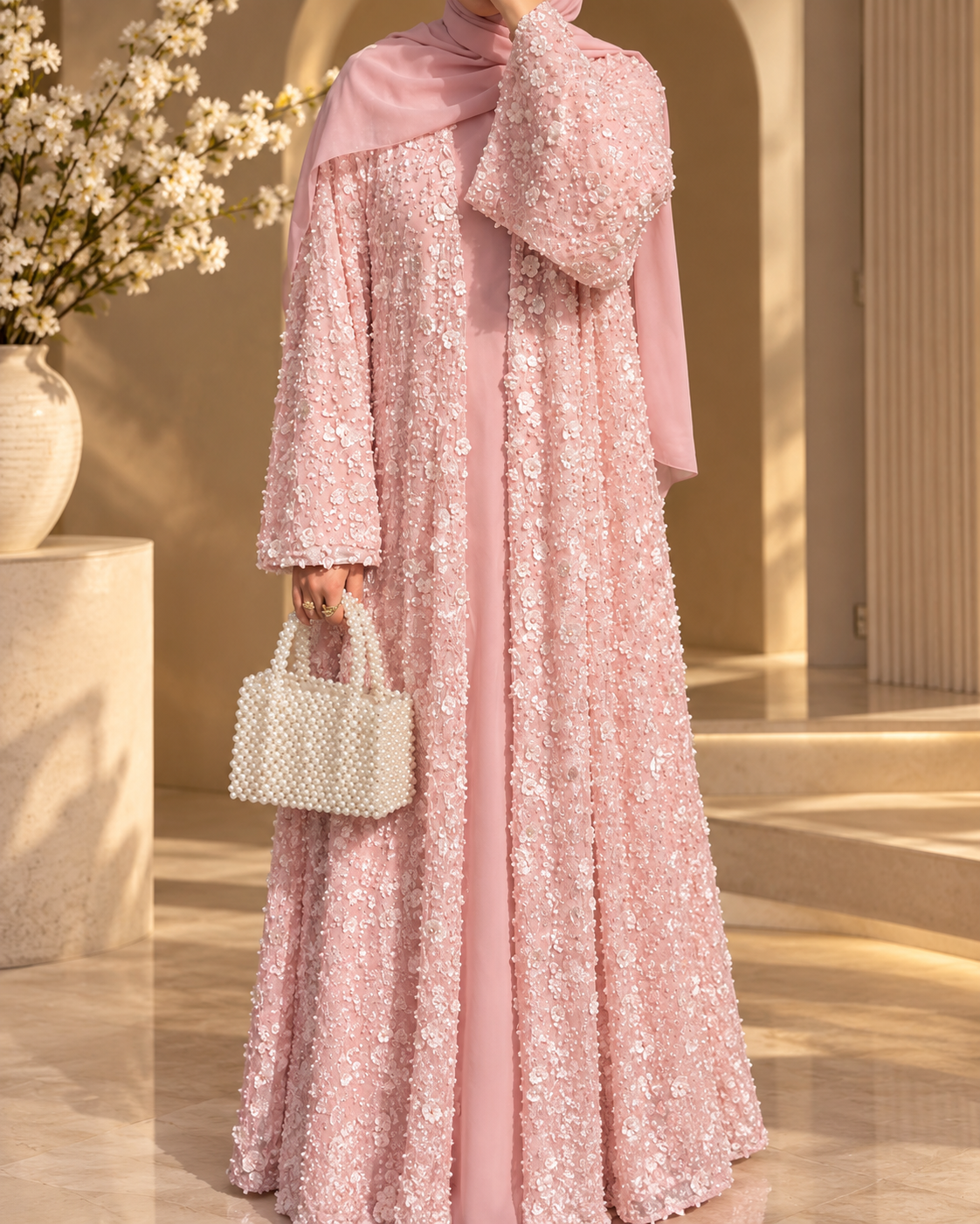 Elegan Beige Abaya