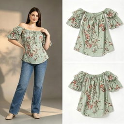 Blusa off shoulder 