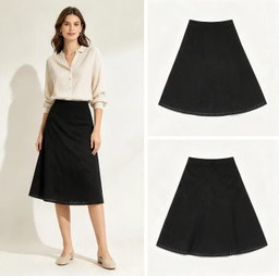 Falda midi corte A