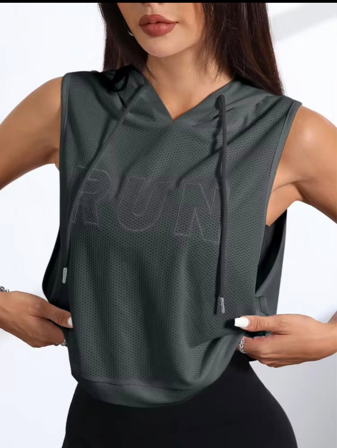 Dark Grey Armless Hoodies