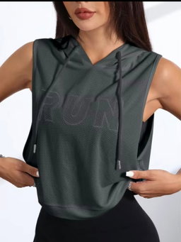 Dark Grey Armless Hoodies  