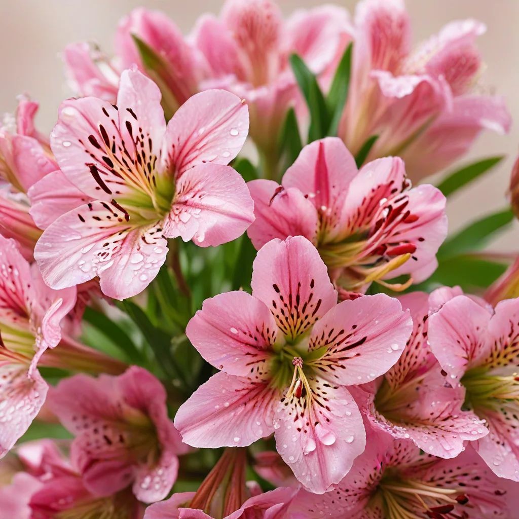 KN100-3 Alstroemeria Elegance Pink 80cm ألستروميريا_0