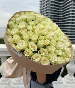 KN105-1 Rose Athena White 50cm وَردَة