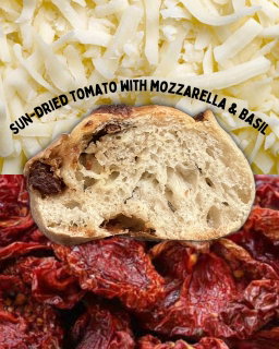 Sun-dried Tomato with Mozzarella & Basil Sourdough (3 mini loaves)