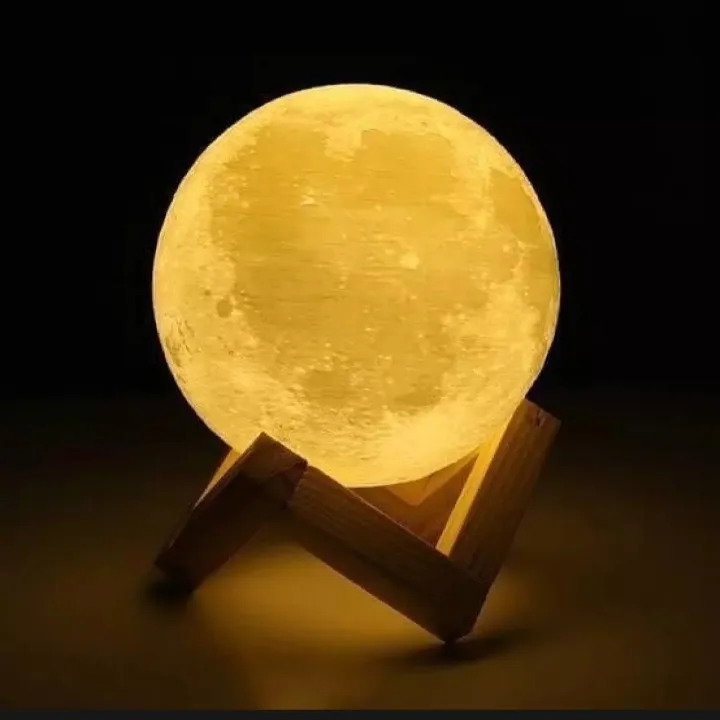 3D Lunar Glow Moon Lamp with Stand_2