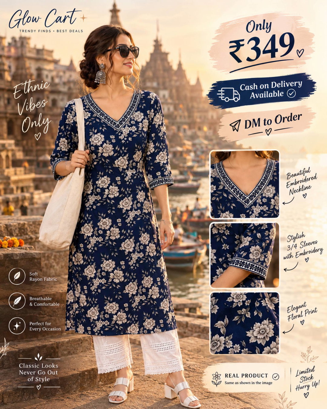 Purple designed beautiful kurti