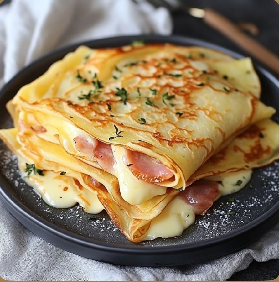 Crepe with Turkey Ham and Cheese_0
