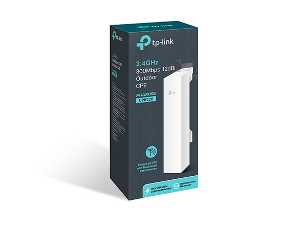 TP-Link CPE220 2.4GHz 300Mbps 12dBi Outdoor CPE_1