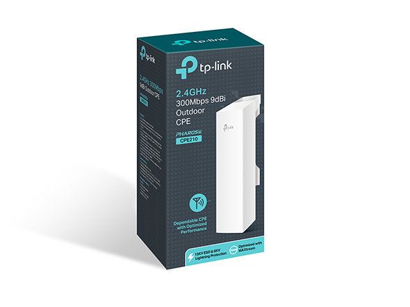 TP-Link CPE210 2.4GHz 300Mbps 9dBi Outdoor CPE_0