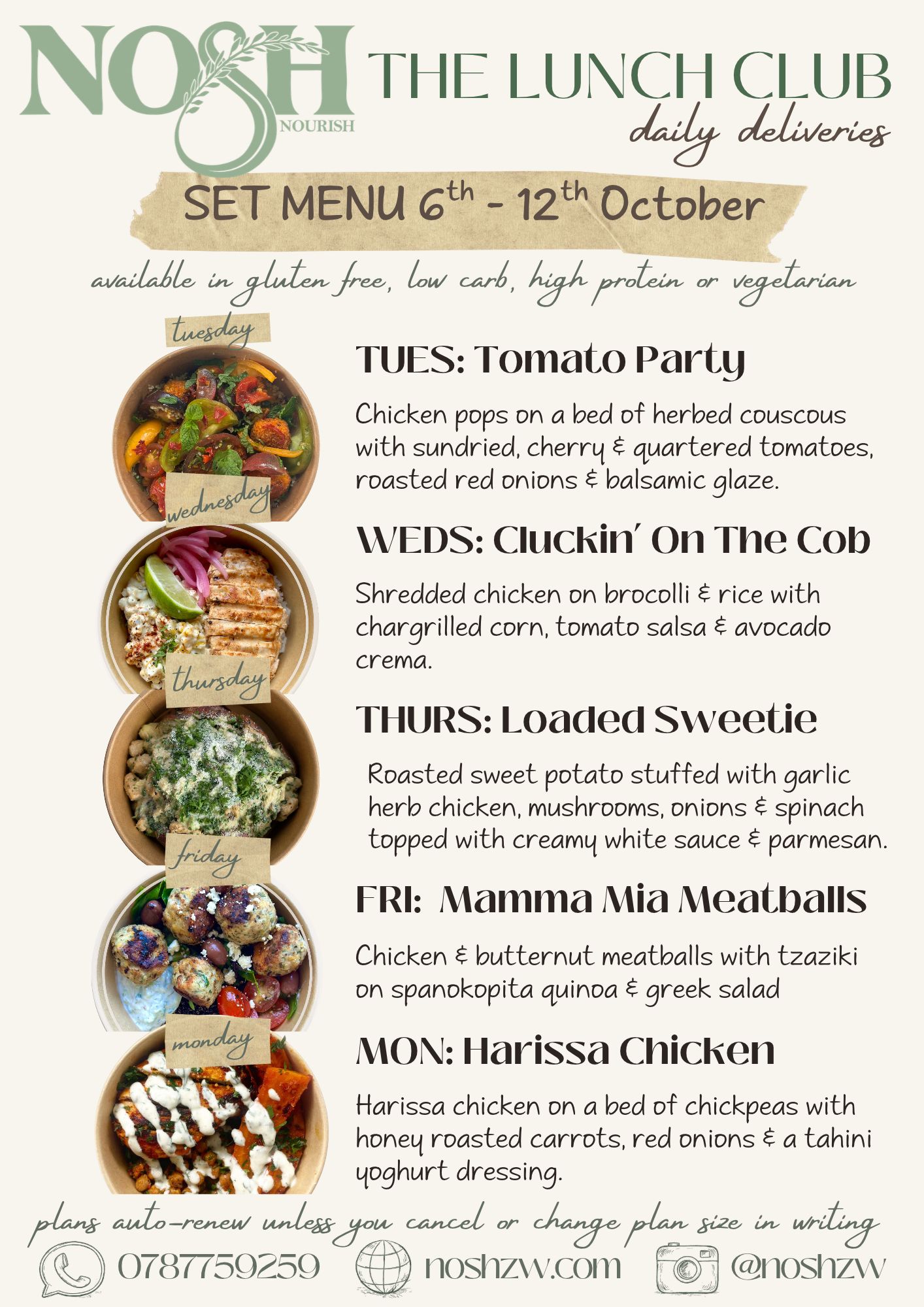 Set Menu | 6th October - 12th October | The Lunch Club _0