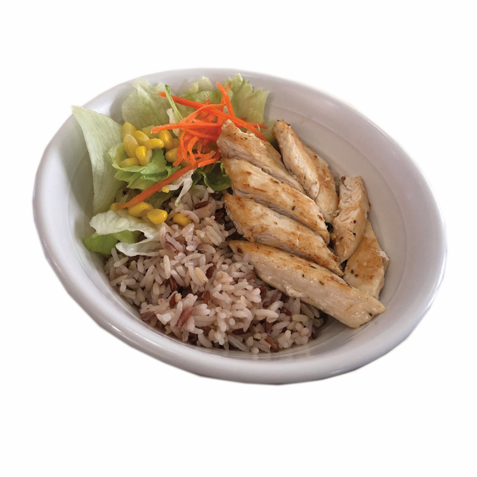 Chicken breast meat rice bowl