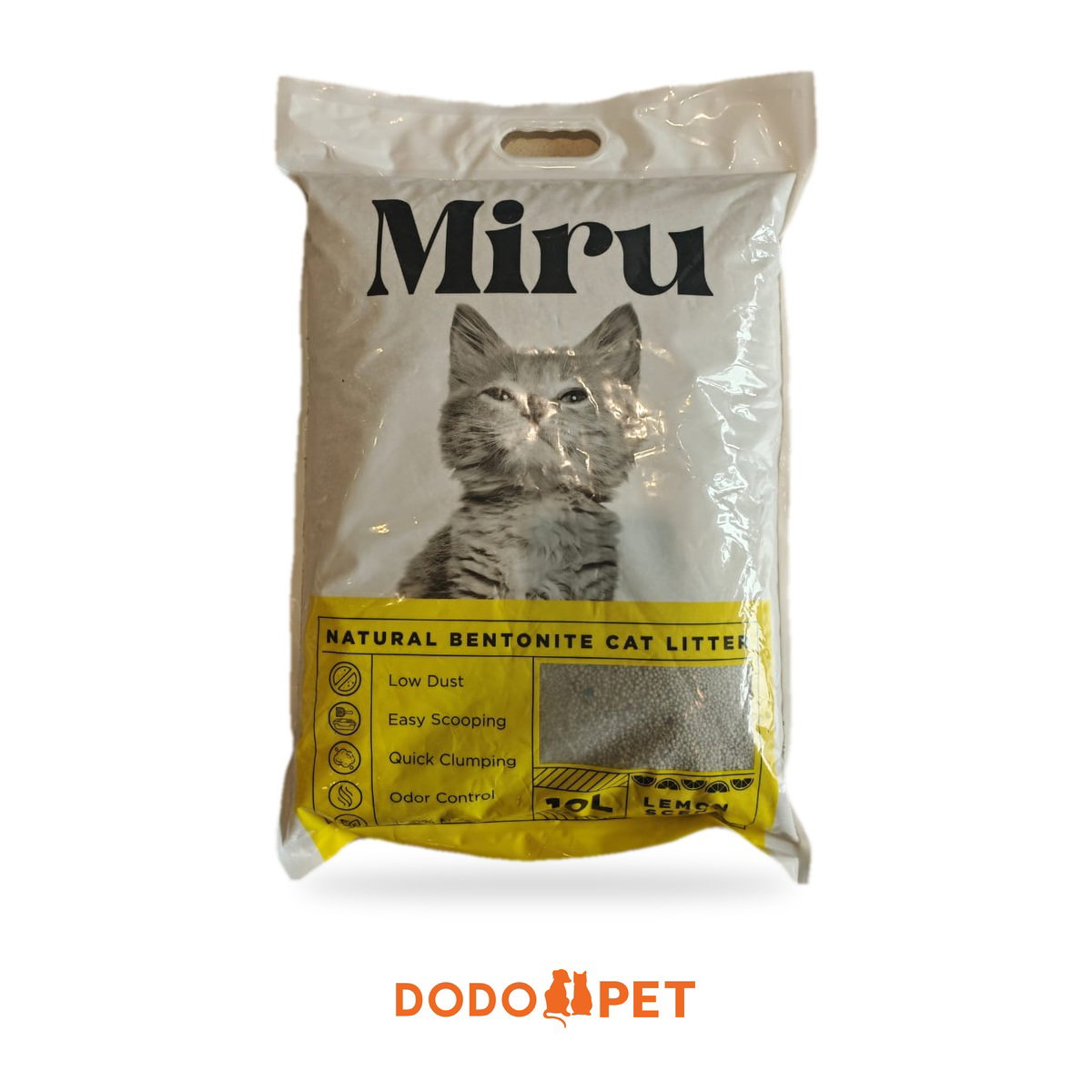 Miru Natural Bentonite Cat Litter 10L – Lemon, Coffee, Lavender, Apple_1