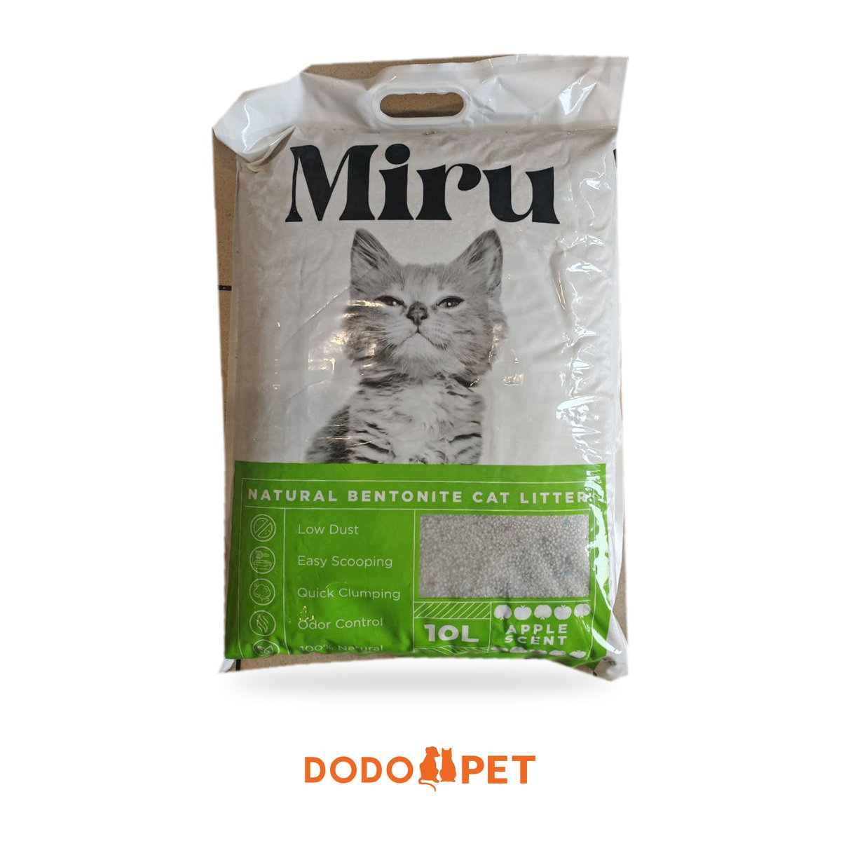 Miru Natural Bentonite Cat Litter 10L – Lemon, Coffee, Lavender, Apple_4