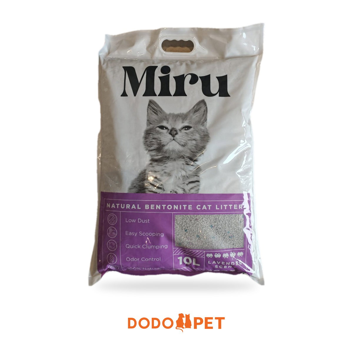 Miru Natural Bentonite Cat Litter 10L – Lemon, Coffee, Lavender, Apple_3