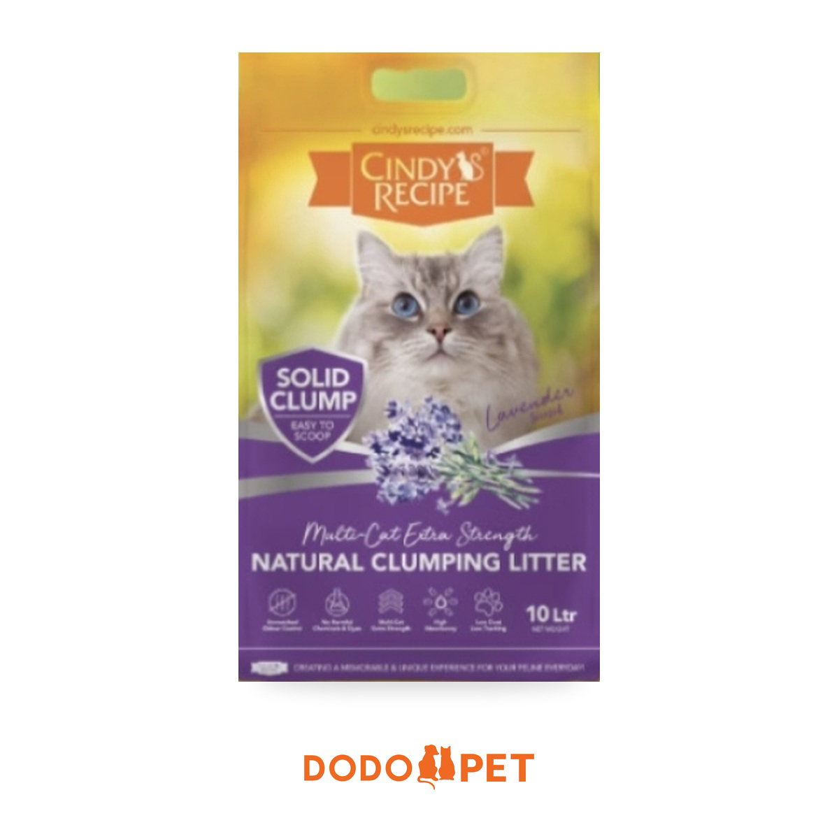 Cindy's Recipe Natural Clumping Cat Litter 10L – Lavender, Lemon, Coffee_1