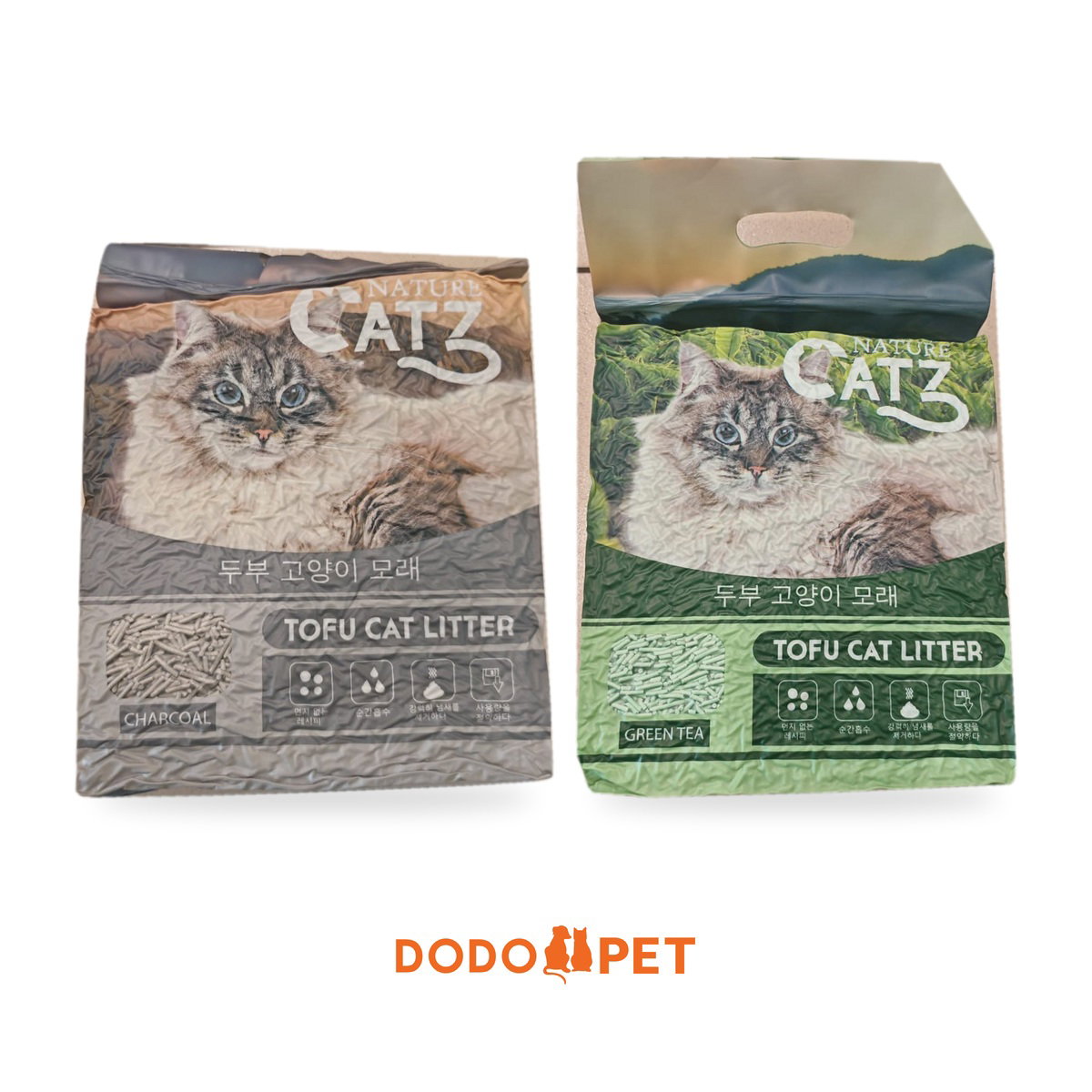 Nature Catz Tofu Cat Litter – Charcoal, Green Tea_0