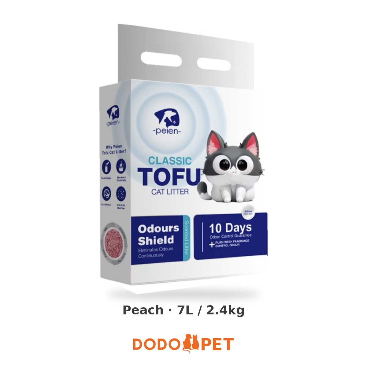 Peien Classic Tofu Cat Litter – Odours Shield, 10 Days Odour Control_2