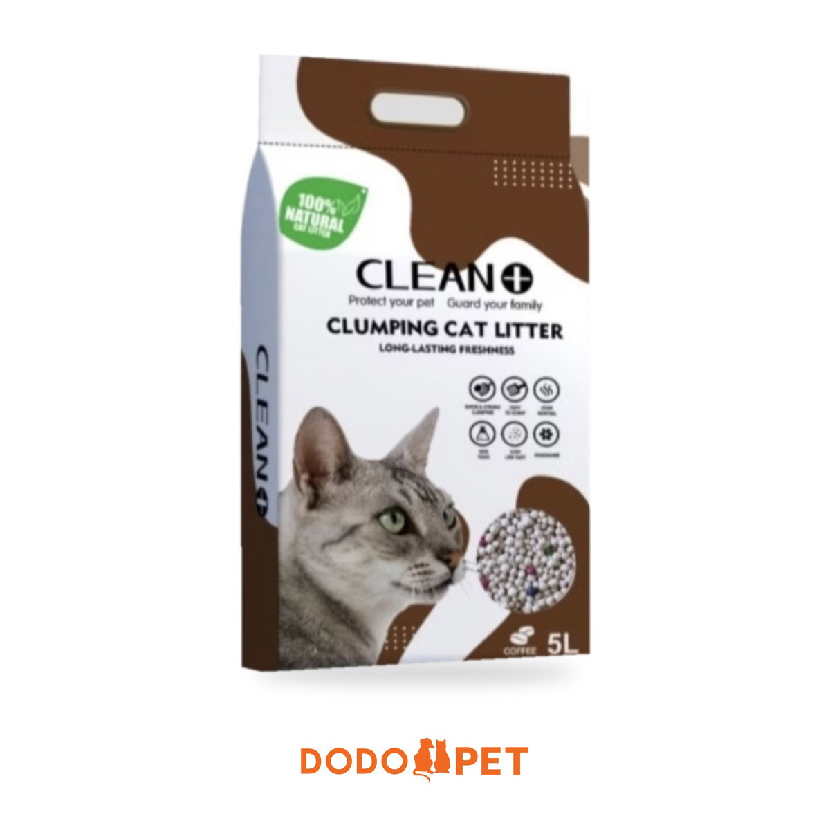 Clean+ Clumping Cat Litter 5L – Lemon, Lavender, Coffee, Apple_3