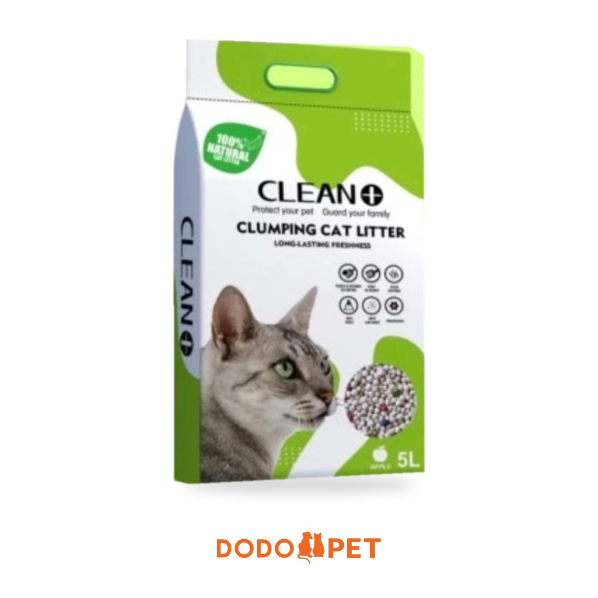 Clean+ Clumping Cat Litter 5L – Lemon, Lavender, Coffee, Apple_4