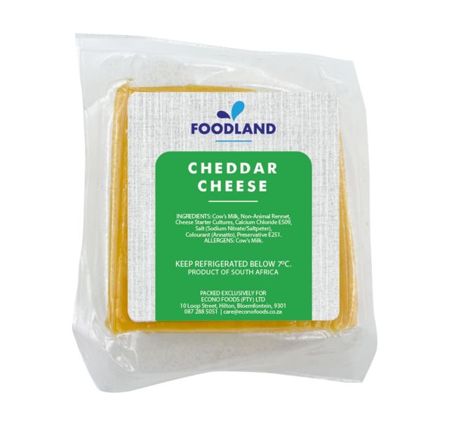 DAIRY CHEESE CHEDDAR CUTS FOODLAND 200g-300g Code: CHEDCUT-KG <<< Econo Foods >>>