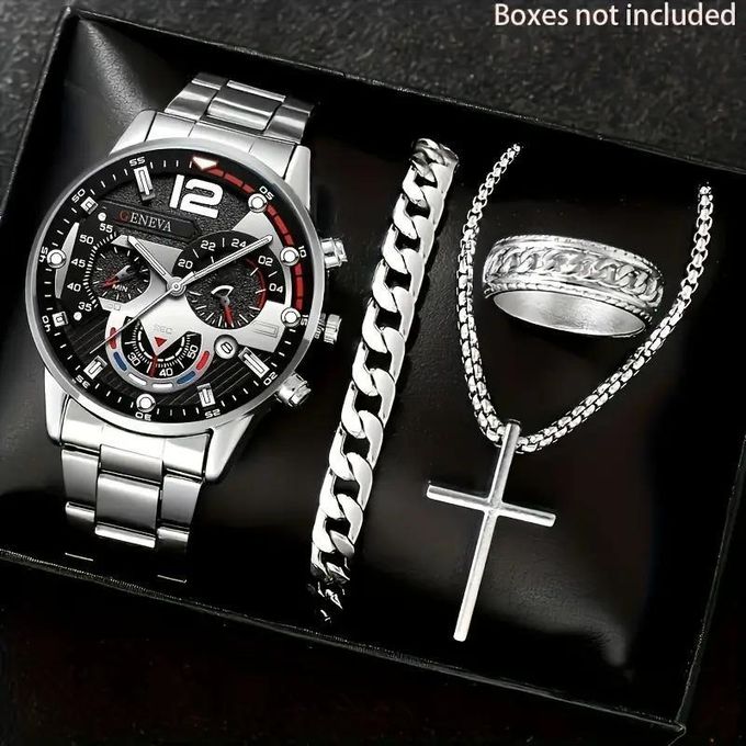 COMPLET DE MONTRE ARGENTEE