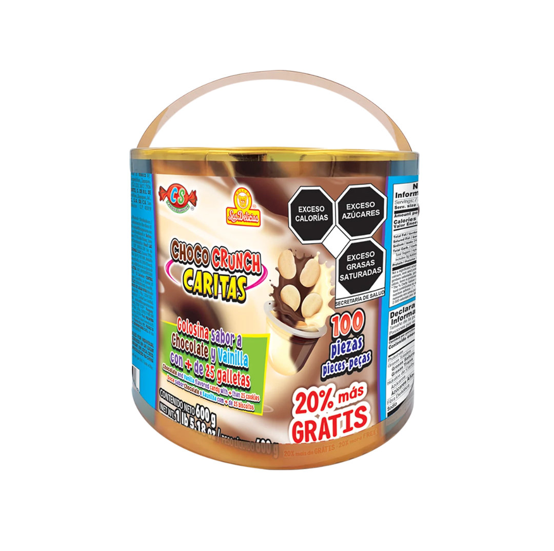 CHOCO CRUNCH CARITAS DELICIAS DISP C/100 PZS