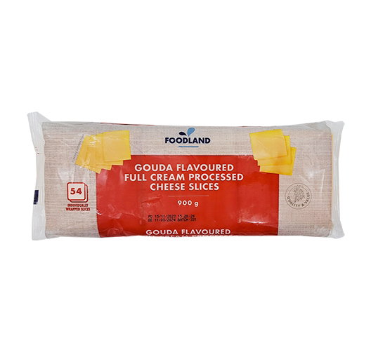 DAIRY CHEESE SLICES 54 GOUDA FOODLAND 900G Code: FLSLGOUD-U <<< Econo Foods >>>