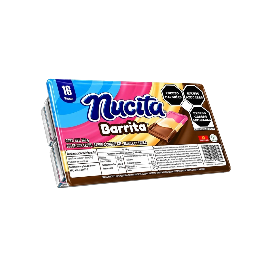 BARRITA NUCITA NUTRESA DISP C/16 PZS