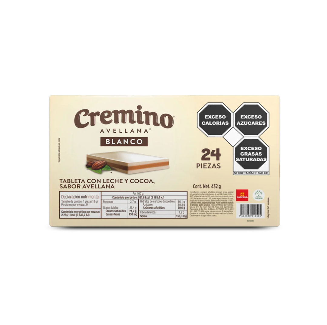 CREMINO BLANCO 18GR NUTRESA DISP C/24 PZS